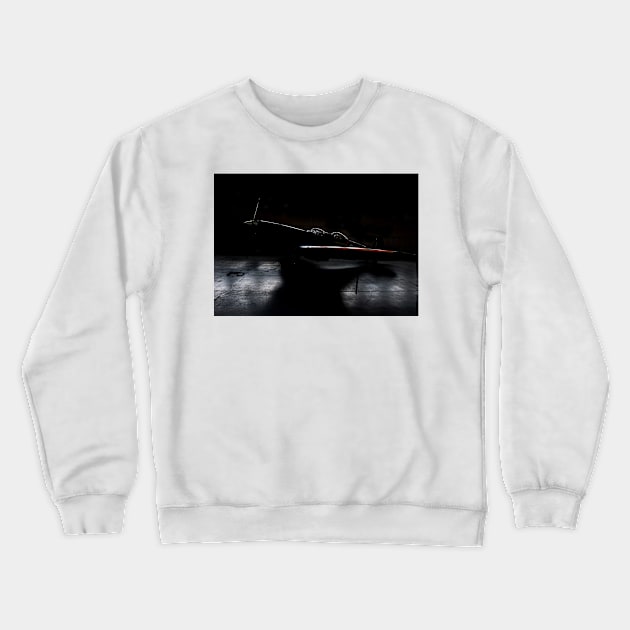 RAF Spitfire in the Hangar Crewneck Sweatshirt by captureasecond